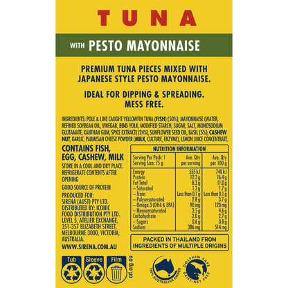Sirena Tuna & Pesto Mayo Snacking 75g