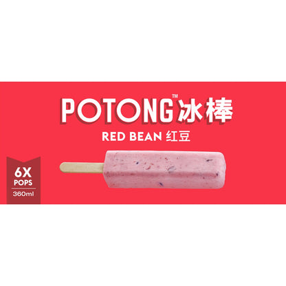 Potong Coconut Milk & Red Bean Pops 6 Pack