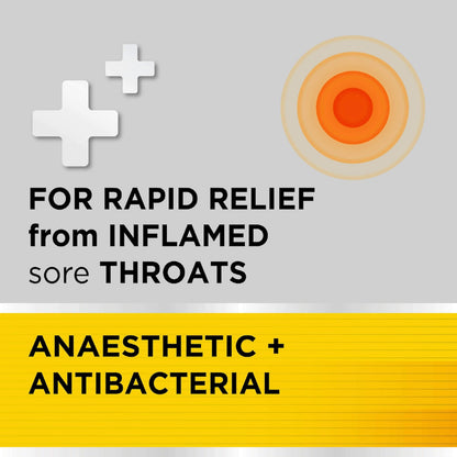 Strepsils Extra Honey & Lemon Sore Throat Fast Numb Lozenges 16 Pack
