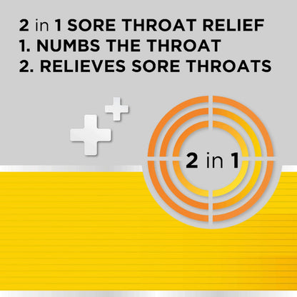 Strepsils Extra Honey & Lemon Sore Throat Fast Numb Lozenges 16 Pack