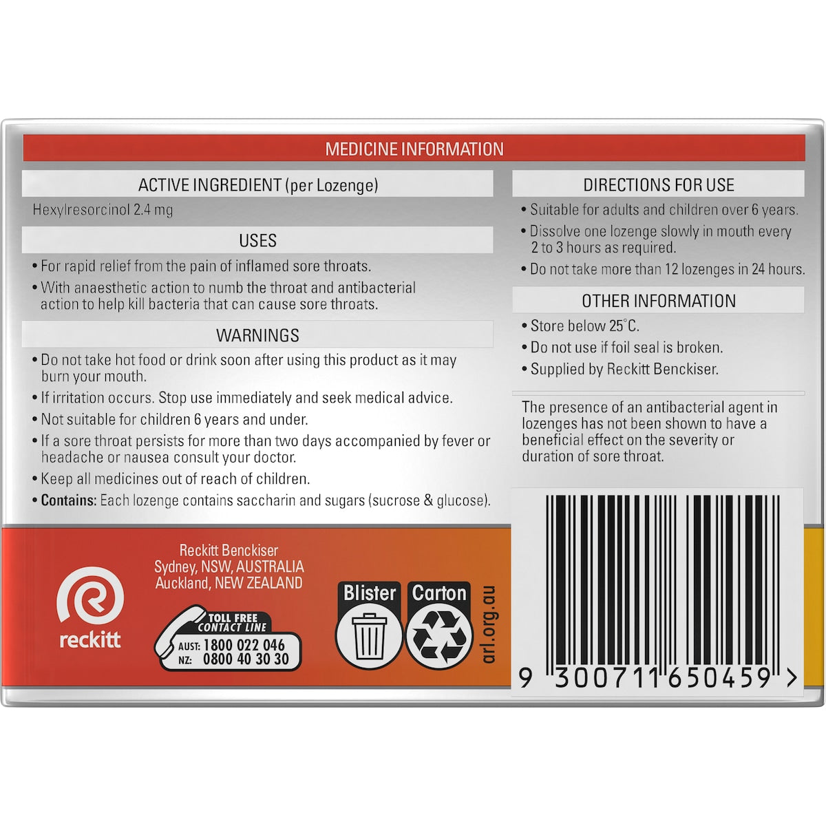 Strepsils Extra Honey & Lemon Sore Throat Fast Numb Lozenges 36 Pack