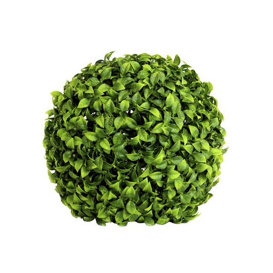 Un Real Pittosporum Artificial Topiary Ball - 23cm - Green