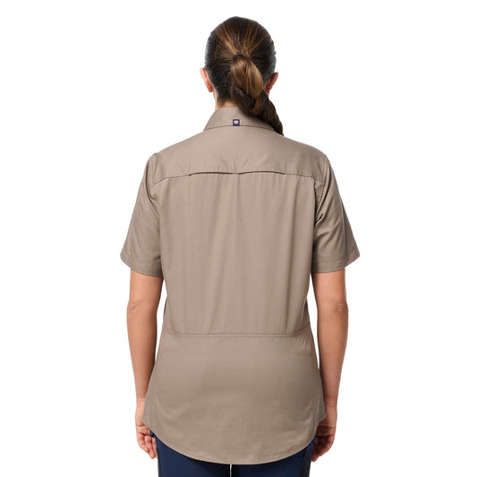 Citeco Womens Short Sleeve Shirt - Size 18 - Khaki