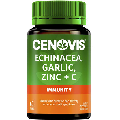 Cenovis Echinacea Garlic Zinc & Vitamin C For Immune Support 60 Pack