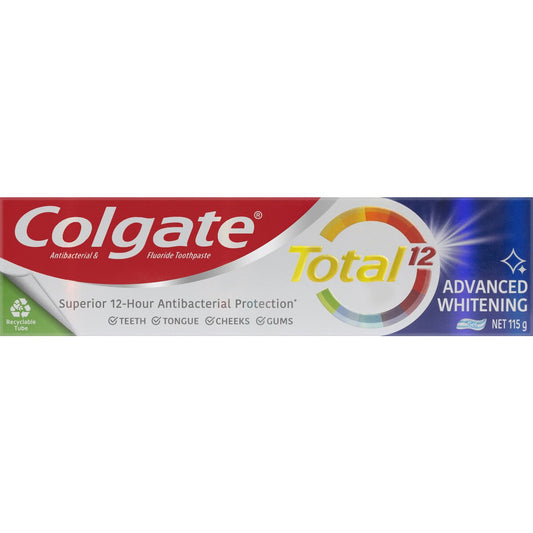 Colgate Antibacterial Toothpaste Total Advanced Whitening 115g