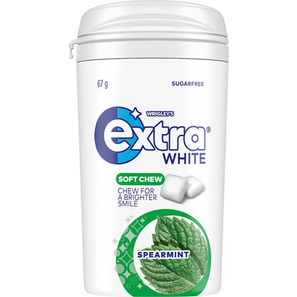 Wrigleys Extra White Soft Chewing Gum Spearmint Sugar Free 67g