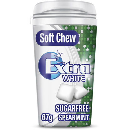 Wrigleys Extra White Soft Chewing Gum Spearmint Sugar Free 67g