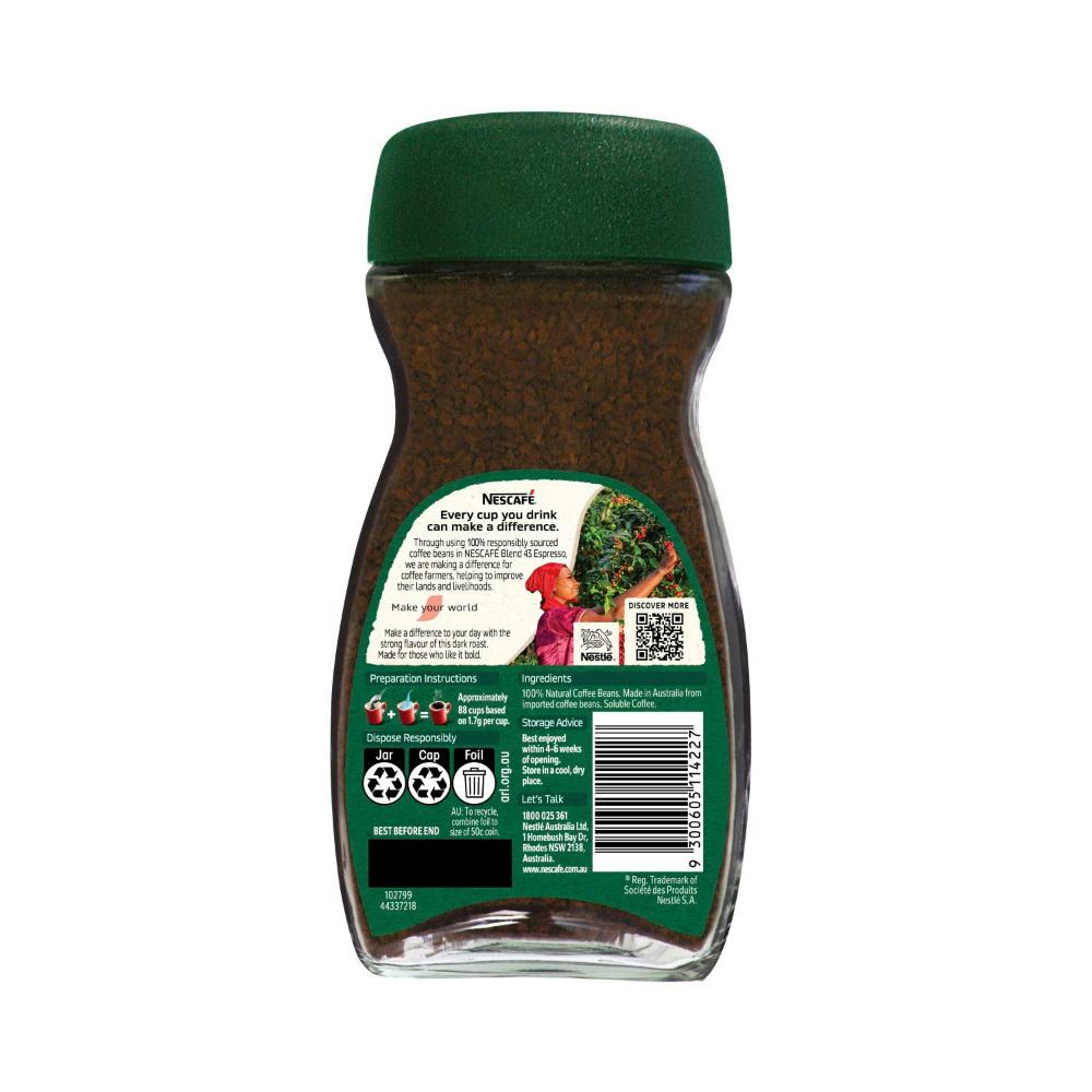 Nescafe Blend 43 Espresso Instant Coffee - 150g