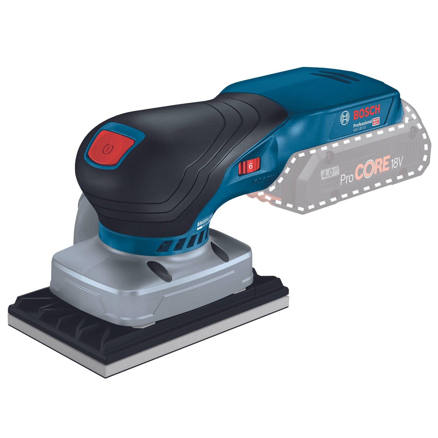 Bosch 3 in 1 Orbital Sander - 18V - 163 x 138 x 285mm - Skin Only