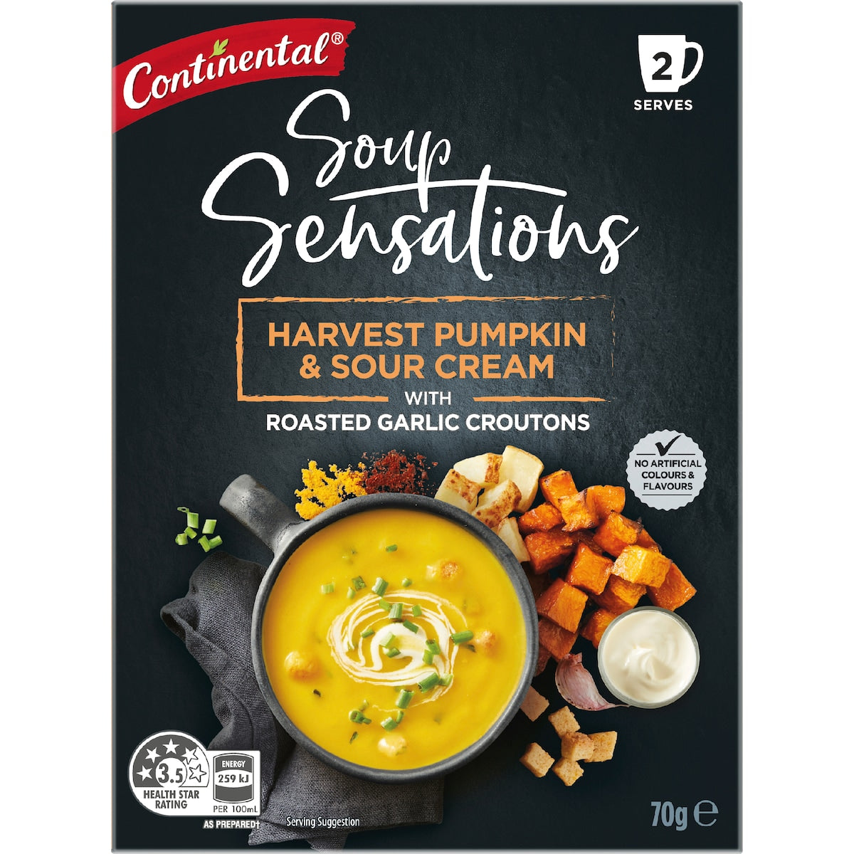 Continental Soup Sensations Harvest Pumpkin & Sour Cream 70g