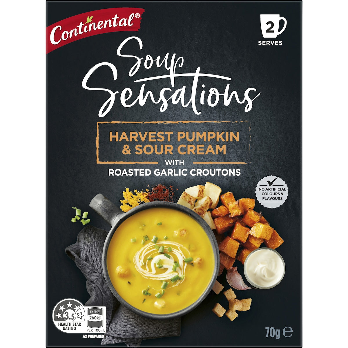 Continental Soup Sensations Harvest Pumpkin & Sour Cream 70g