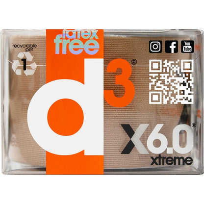 D3 X6.0 Waterproof Kinesiology Tape 6m Each