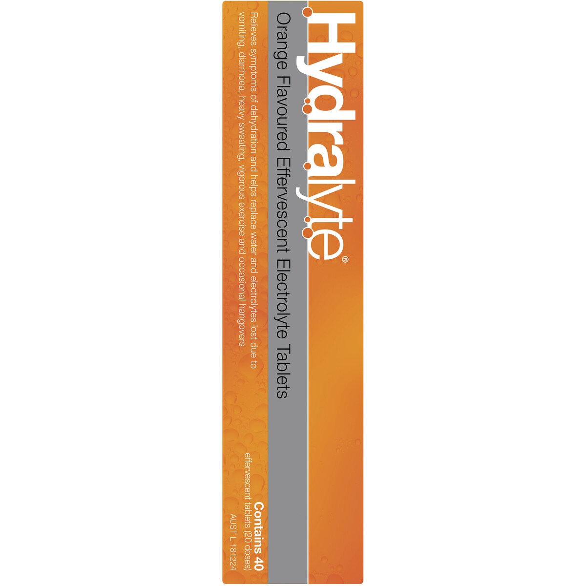 Hydralyte Orange Effervescent Tablets 40 Pack