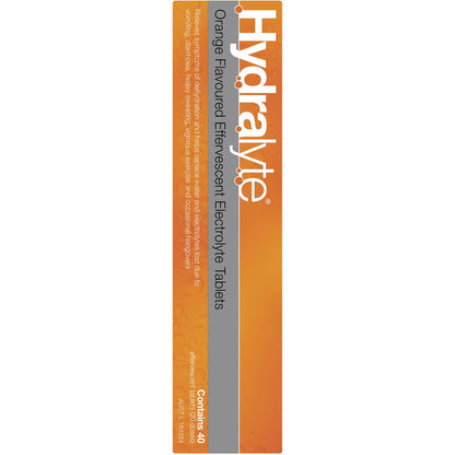 Hydralyte Orange Effervescent Tablets 40 Pack
