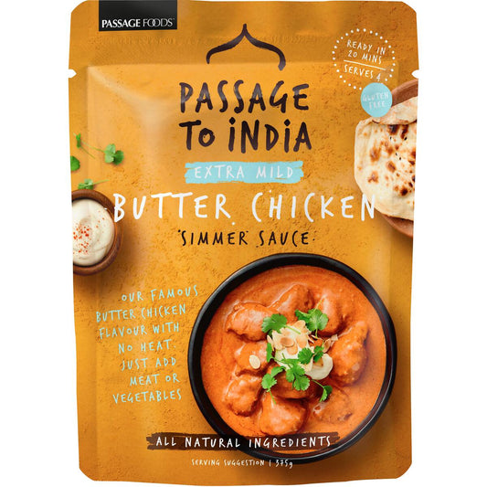 Passage To India Simmer Sauce Extra Mild Butter Chicken 375g