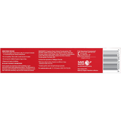 Colgate Teeth Whitening Toothpaste Optic White Luminous Express 125g