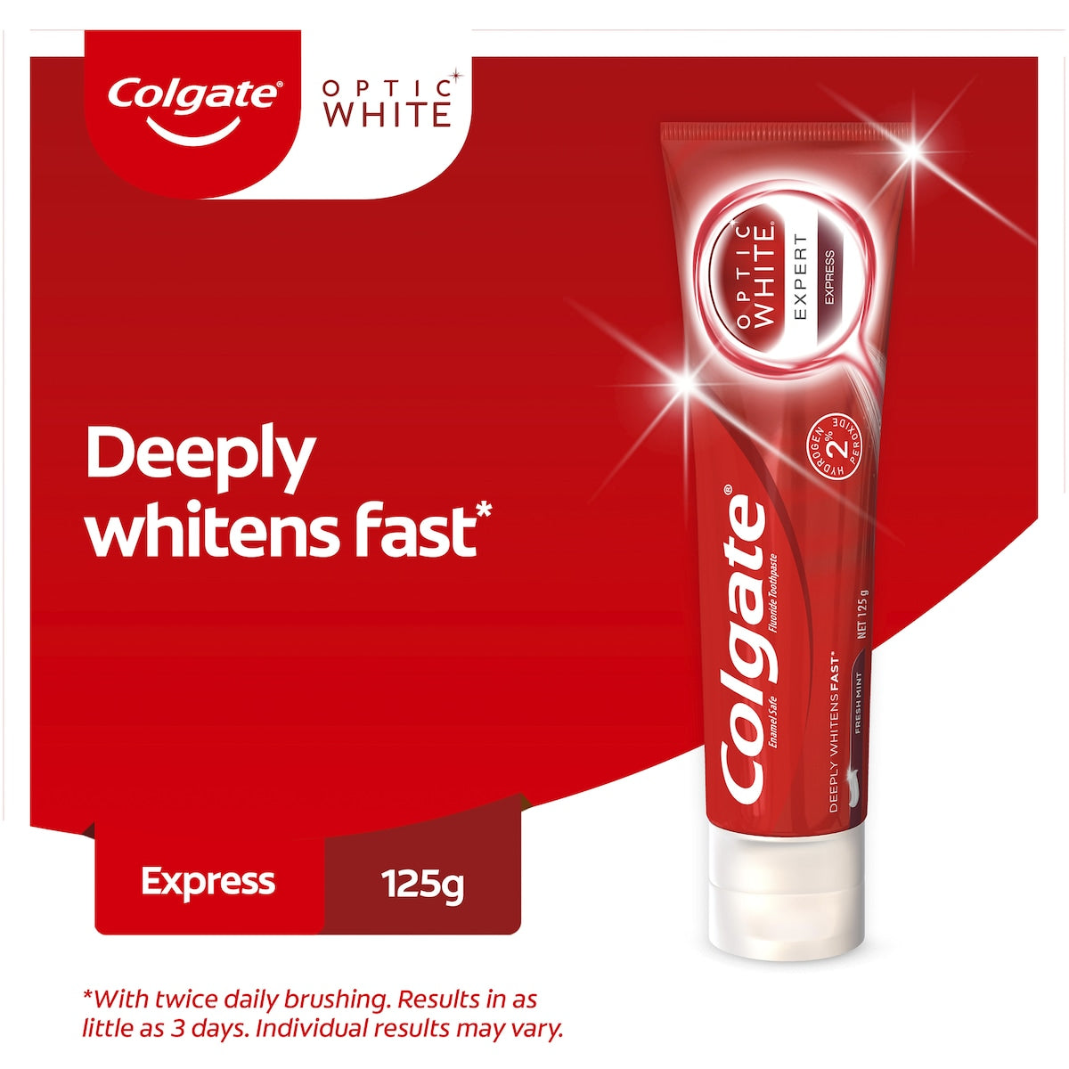 Colgate Teeth Whitening Toothpaste Optic White Luminous Express 125g