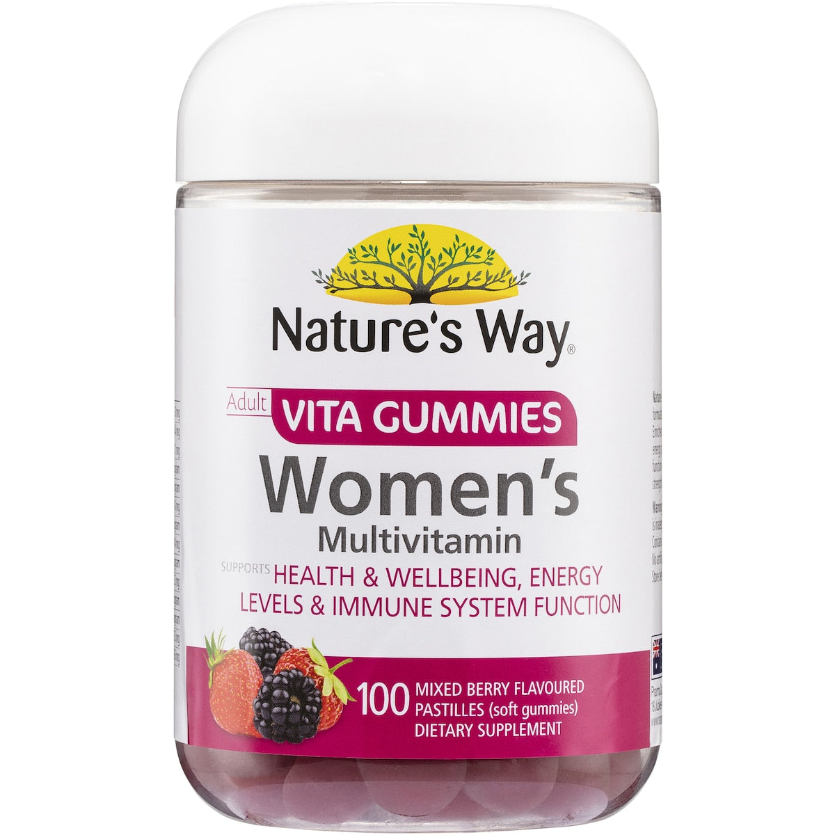 Nature's Way Vitagummies Womens Multivit Orange Lemon Blueberry 100 pack
