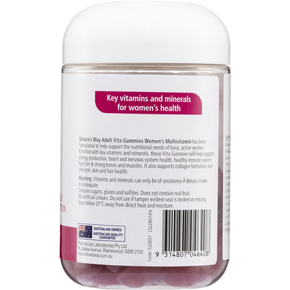 Natures Way Vitagummies Womens Multivit Orange Lemon Blueberry 100 pack