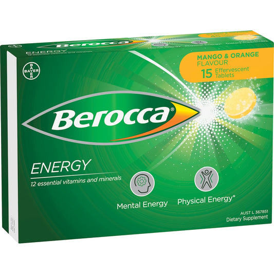 Berocca Vitamin B & C Mango & Orange Flavour Energy 45 pack