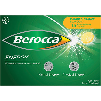 Berocca Vitamin B & C Mango & Orange Flavour Energy 45 pack