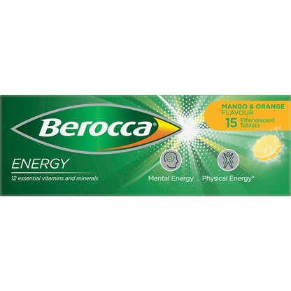 Berocca Vitamin B & C Mango & Orange Flavour Energy 45 pack