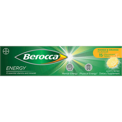 Berocca Vitamin B & C Mango & Orange Flavour Energy 45 pack