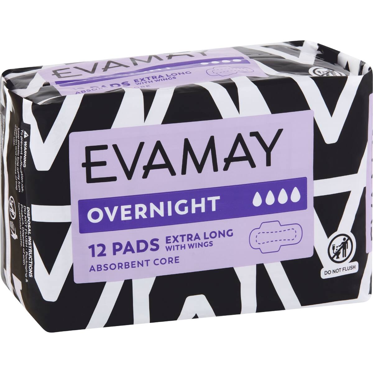 Evamay Pads With Wings Night 12 Pack