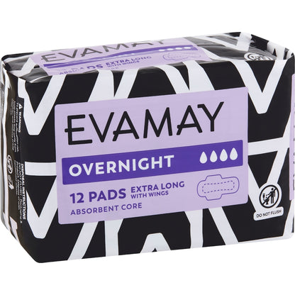 Evamay Pads With Wings Night 12 Pack