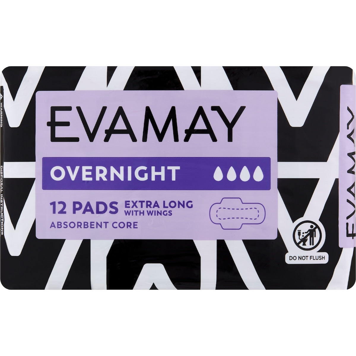 Evamay Pads With Wings Night 12 Pack