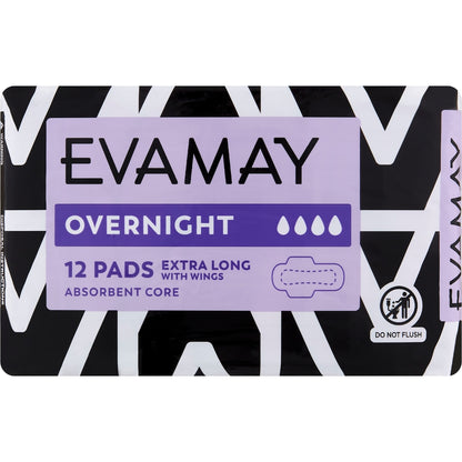 Evamay Pads With Wings Night 12 Pack