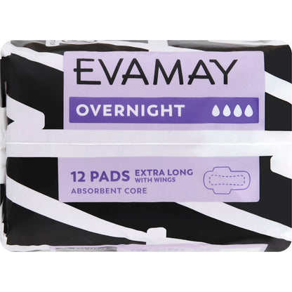 Evamay Pads With Wings Night 12 Pack