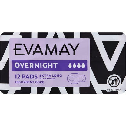 Evamay Pads With Wings Night 12 Pack