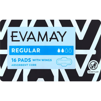 Evamay Pads With Wings Regular 16 Pack