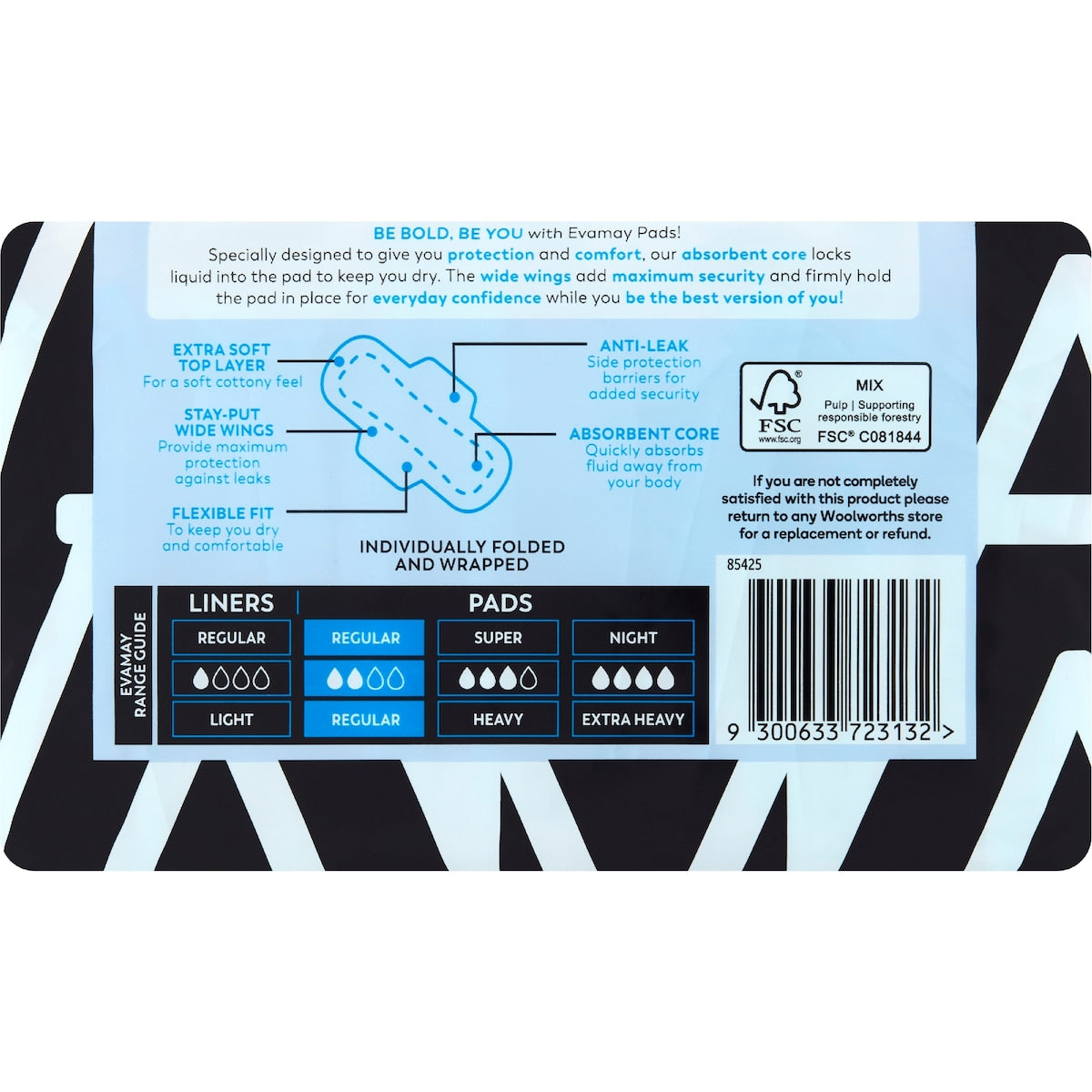 Evamay Pads With Wings Regular 16 Pack