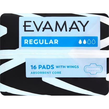Evamay Pads With Wings Regular 16 Pack