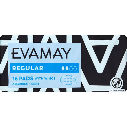 Evamay Pads With Wings Regular 16 Pack