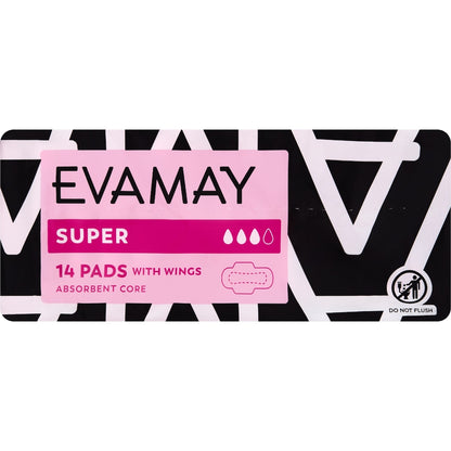 Evamay Pads With Wings Super 14 Pack