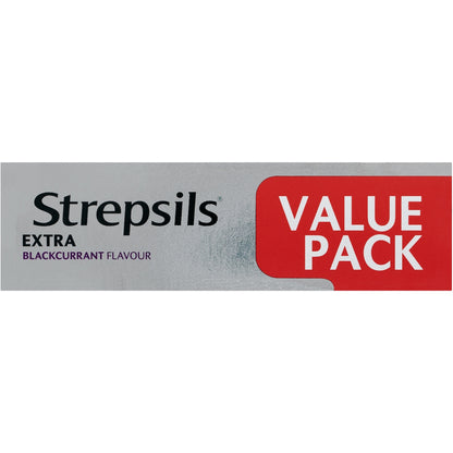 Strepsils Extra Blackcurrant Fast Numbing Pain Relief Lozenges 36 Pack