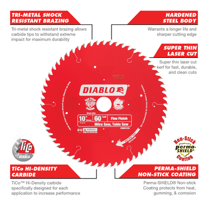 Diablo Mitre Saw Blade - 254mm - 60T