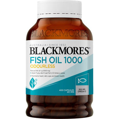 Blackmores Odourless Fish Oil 1000mg Omega-3 Capsules 400 pack
