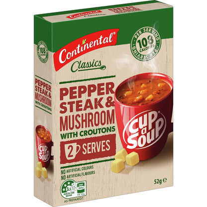 Continental Classics Cup A Soup Pepper Steak & Mushroom 52g