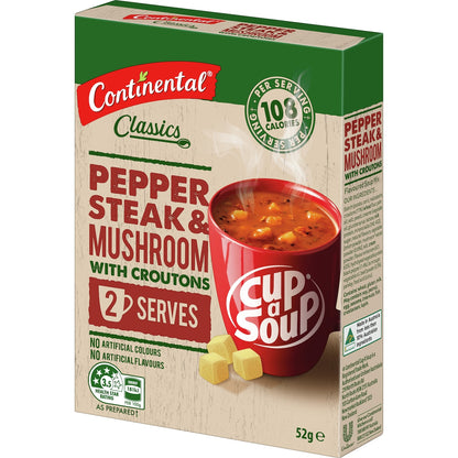 Continental Classics Cup A Soup Pepper Steak & Mushroom 52g