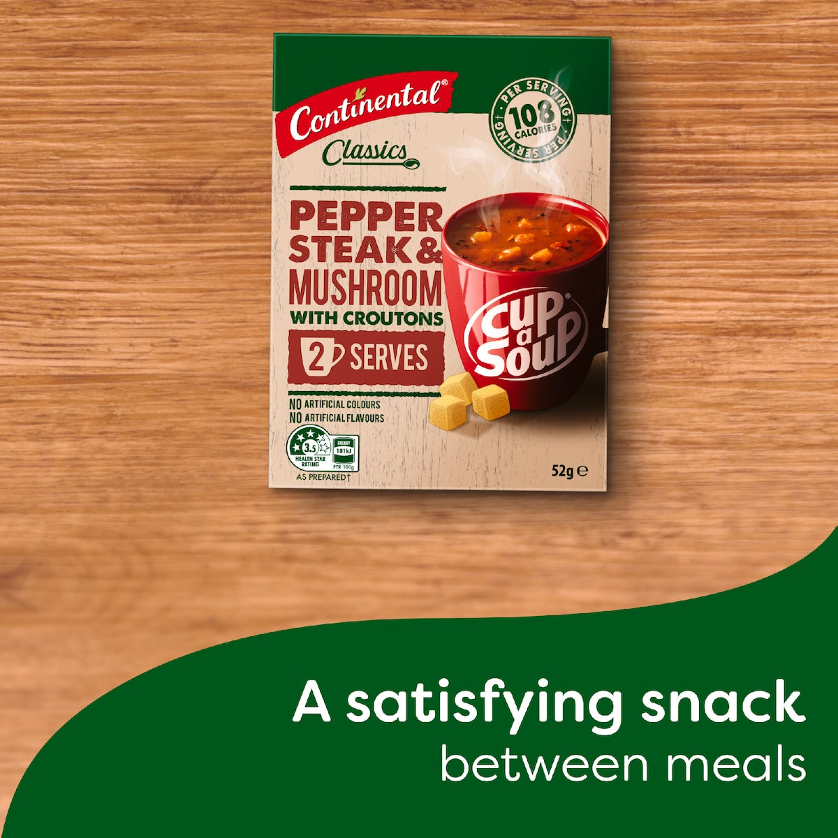 Continental Classics Cup A Soup Pepper Steak & Mushroom 52g