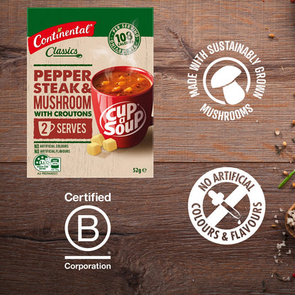 Continental Classics Cup A Soup Pepper Steak & Mushroom 52 G