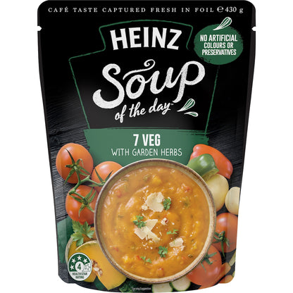 Heinz Soup Of The Day 7 Veg With Garden Herbs Pouch 430g