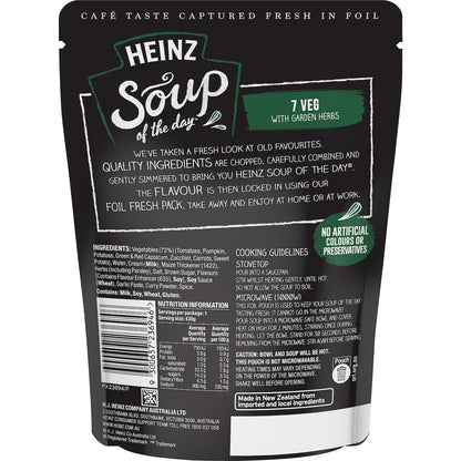 Heinz Soup Of The Day 7 Veg With Garden Herbs Pouch 430g