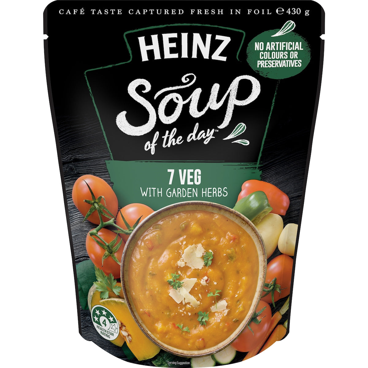 Heinz Soup Of The Day 7 Veg With Garden Herbs Pouch 430g