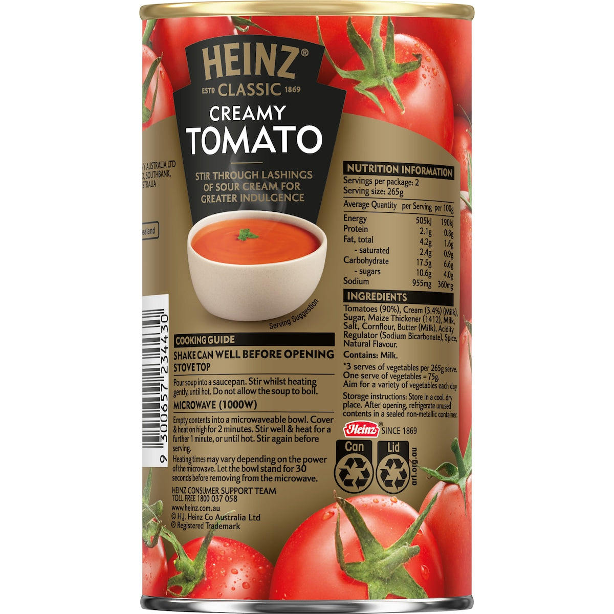 Heinz Classic Canned Soup Creamy Tomato 535g