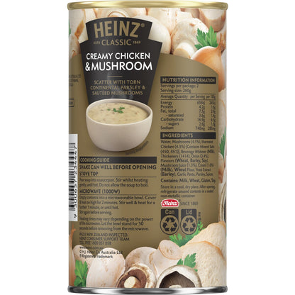 Heinz Classic Creamy Chicken & Mushroom Soup Ready Meals 520g